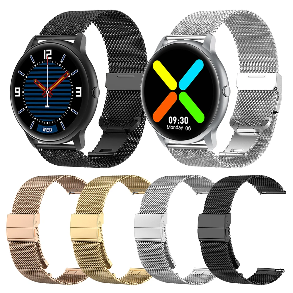 

Metal Mesh Belt For ImIlab Kw66 Watch Band Stainless Steel Wrist Strap Wristband Bracelet Watchband Replacement Accessories