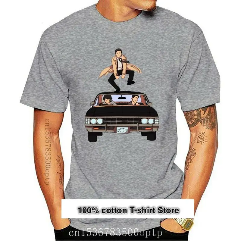 

Sam & Dean-Camiseta Vintage Supernatural para hombres, camisa informal fresca de S-3Xl blanco, Impala, Baby America