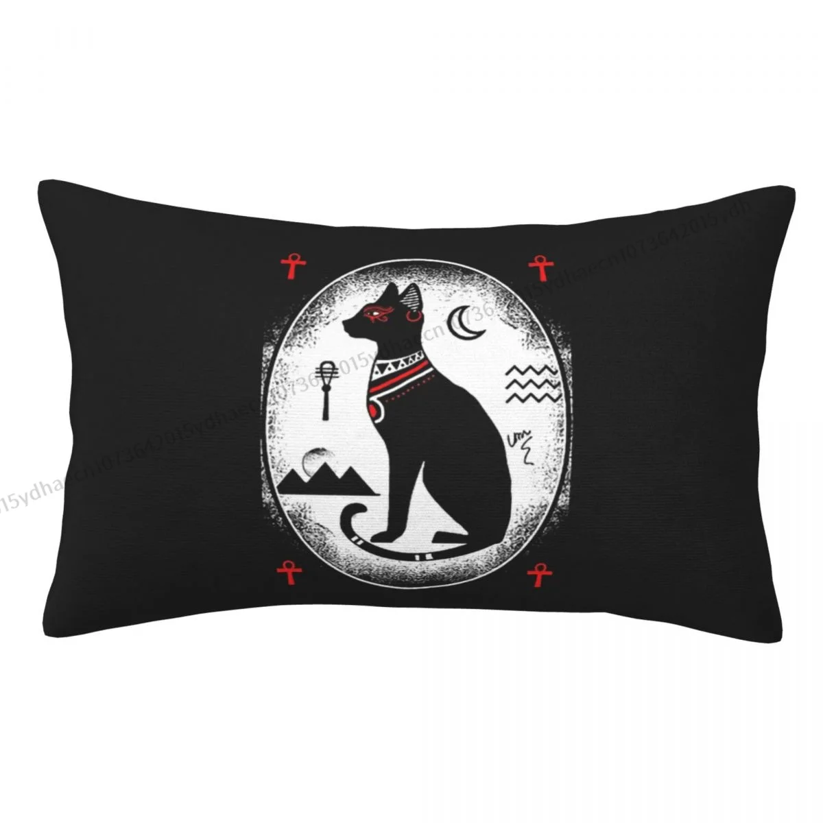 

Bastet Pillow Case Egyptian Anubis Cushion Covers Home Sofa Chair Decorative Backpack Covers