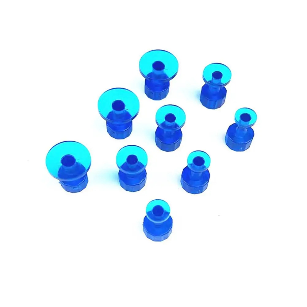 

9pcs Car Pit Puller Pulling Tabs Transparent Gasket Dent Repair Hail Dent Removal Tools Paintless Repair Kit