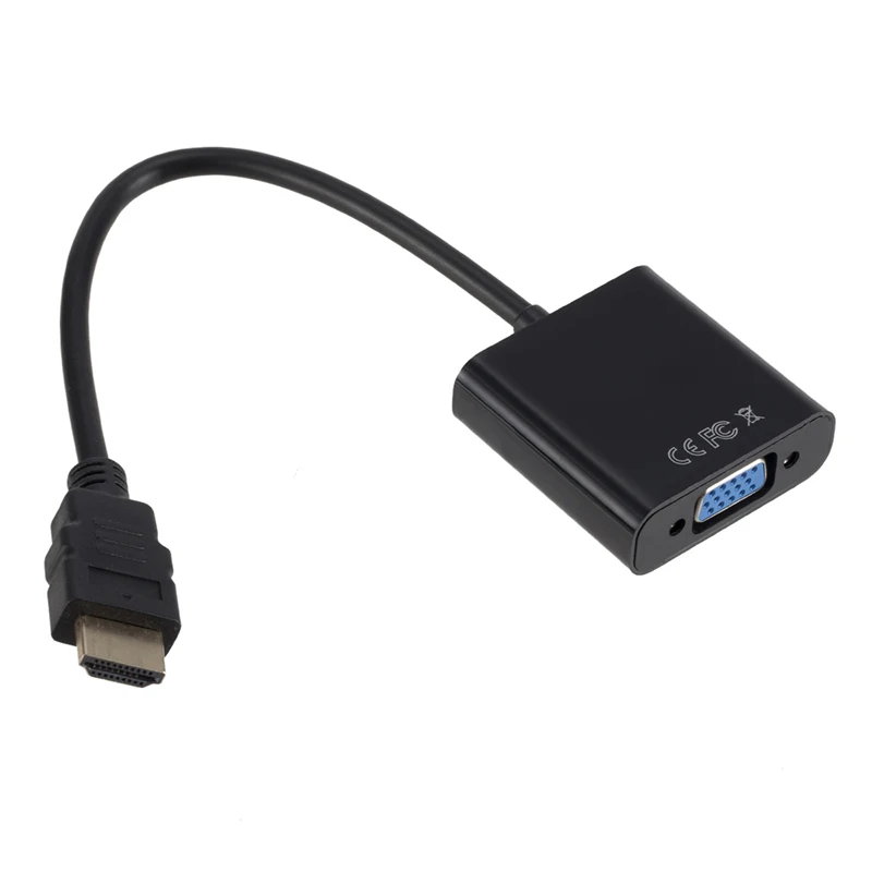 10 шт. 1080P HDMI-совместимый к VGA Кабель преобразователь HD папа мама адаптер цифровой