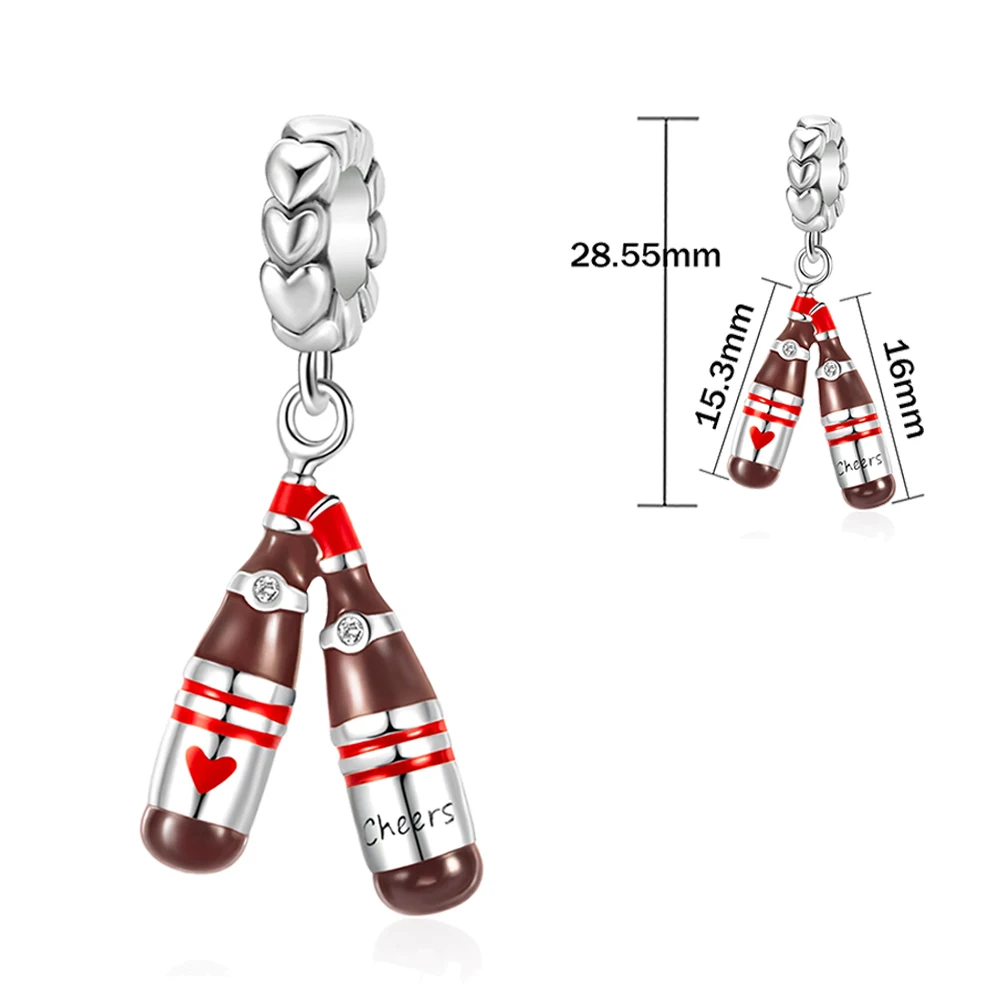 Подвеска сердце с двойной бутылкой HANZHISHI