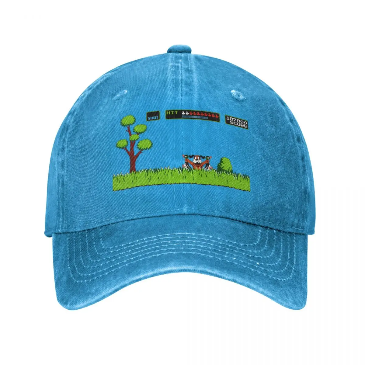 

NES Video Game Duck Hunt Baseball Caps Outfits Vintage Distressed Denim Washed Sun Cap Unisex Style Outdoor Summer Gift Caps Hat