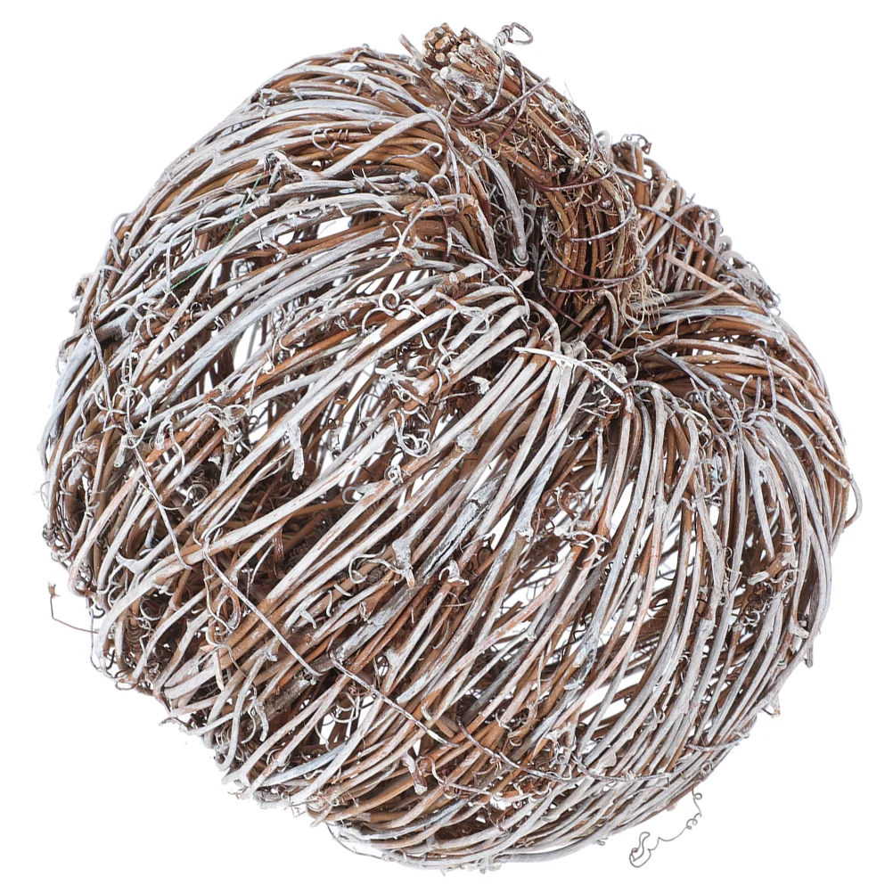 

Desktop Decoration Rattan Pumpkin Party Favor Xmas Household Ornament Festive Tabletop