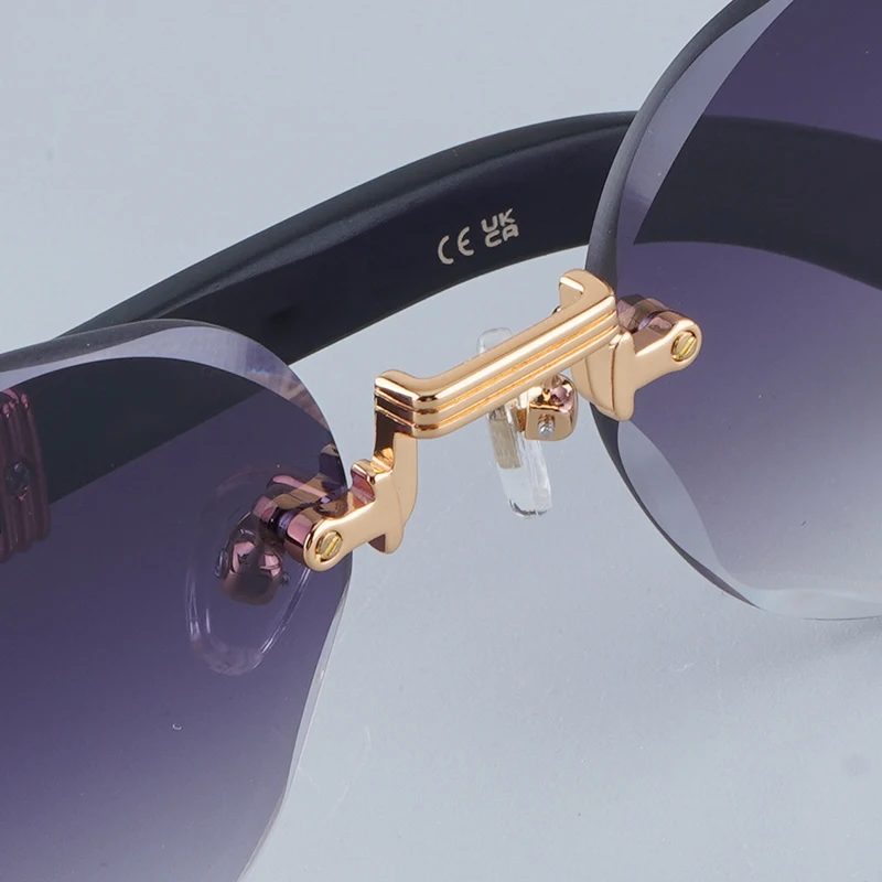 0520S большие круглые солнцезащитные очки неправильной формы с деревянной ручкой