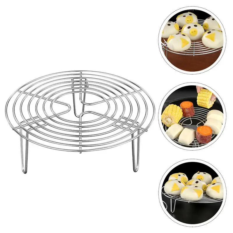 

Rejilla de acero inoxidable para almacenamiento de huevos, utensilio redondo multiusos para cocinar al vapor,