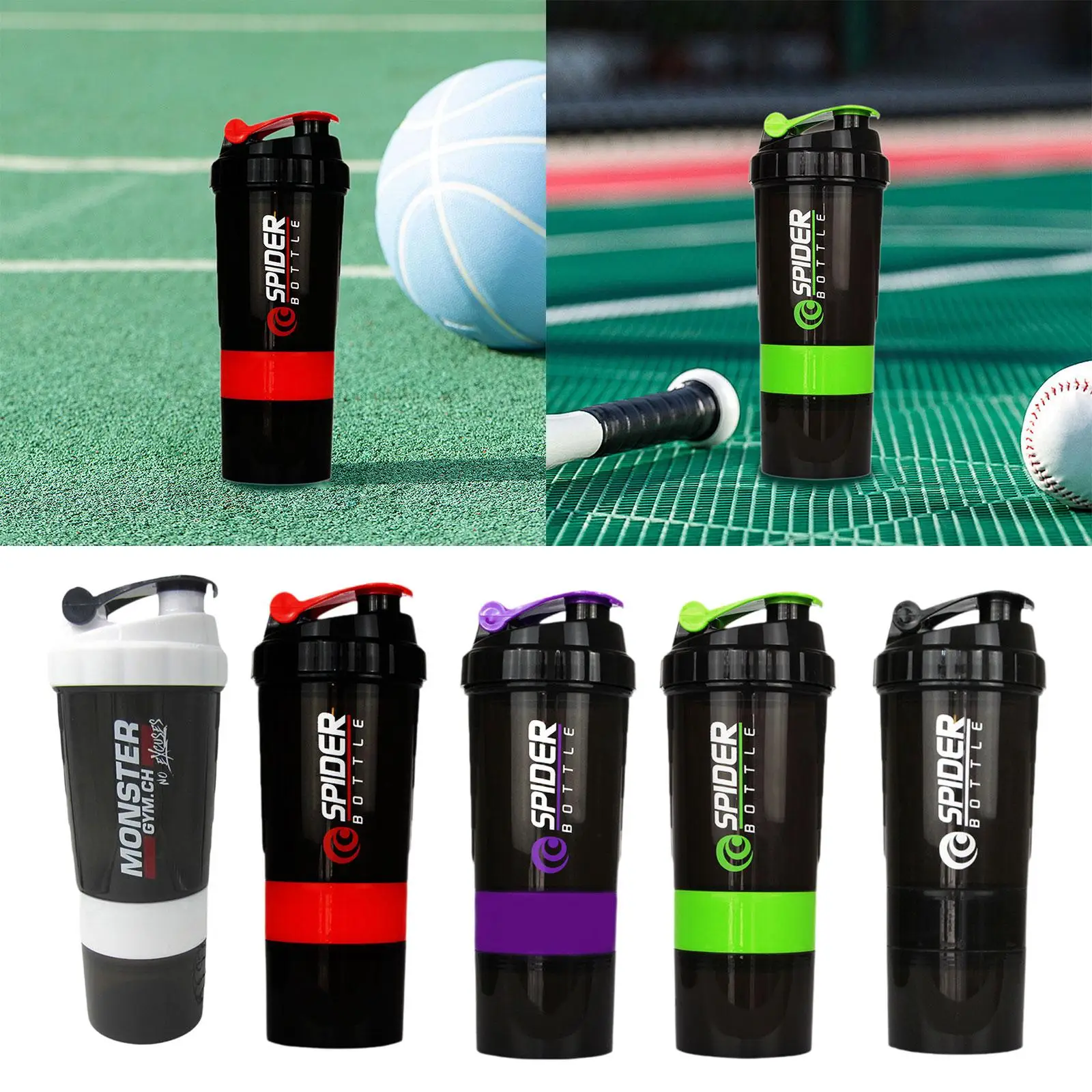 Шейкер Протеиновый портативный для тренировок 500 мл