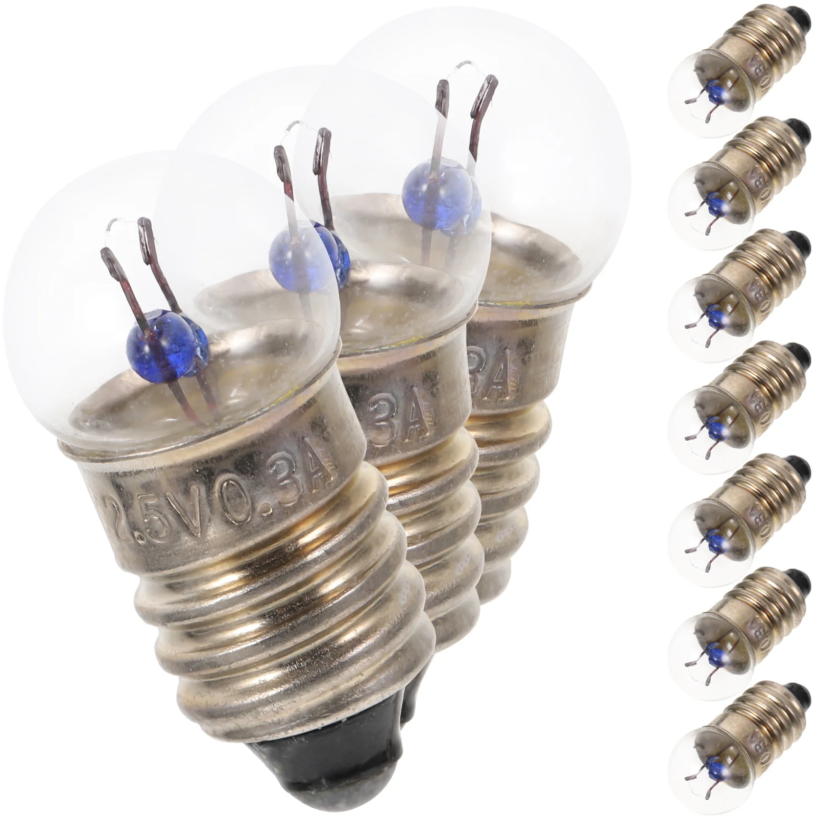 

10pcs E10 Small Light Bulb: 2 5V 0 3A Miniature Screw Base Electric Bead for Home Experiment Circuit Electrical Test