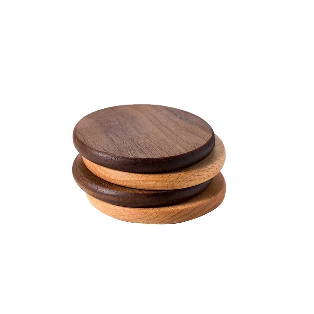 

Tea Coffee Cup Pad Placemats Decor Walnut Wood Coasters Durable Heat Resistant Square Round Drink Mat 1 Pcs Bowl Teapot Tea Coff