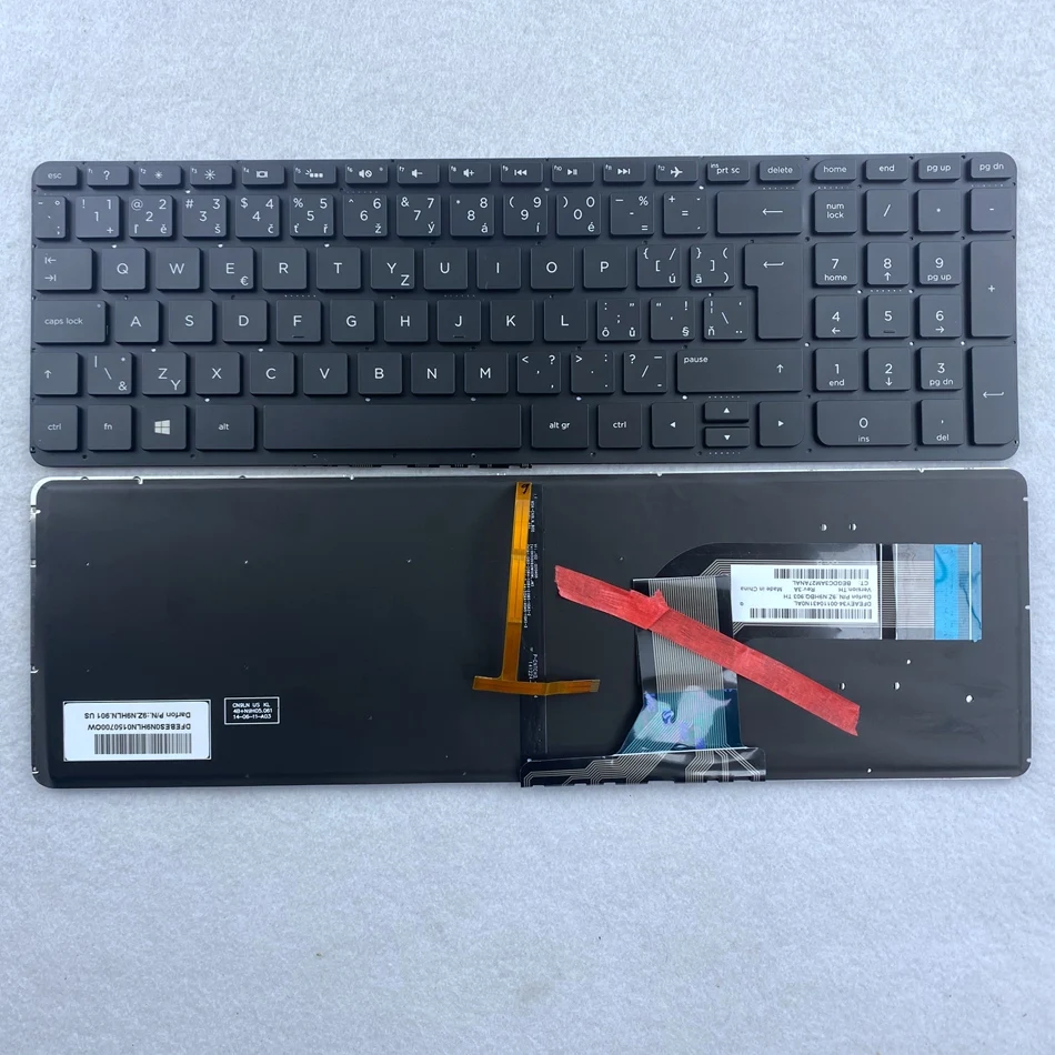 

Czech Slovak Backlit Laptop Keyboard For HP 15-P 15-K 15-V 15T-K100 200 15Z-P000 17T-F 17-K 17Z-F 17-F Series CZ+SK Layout