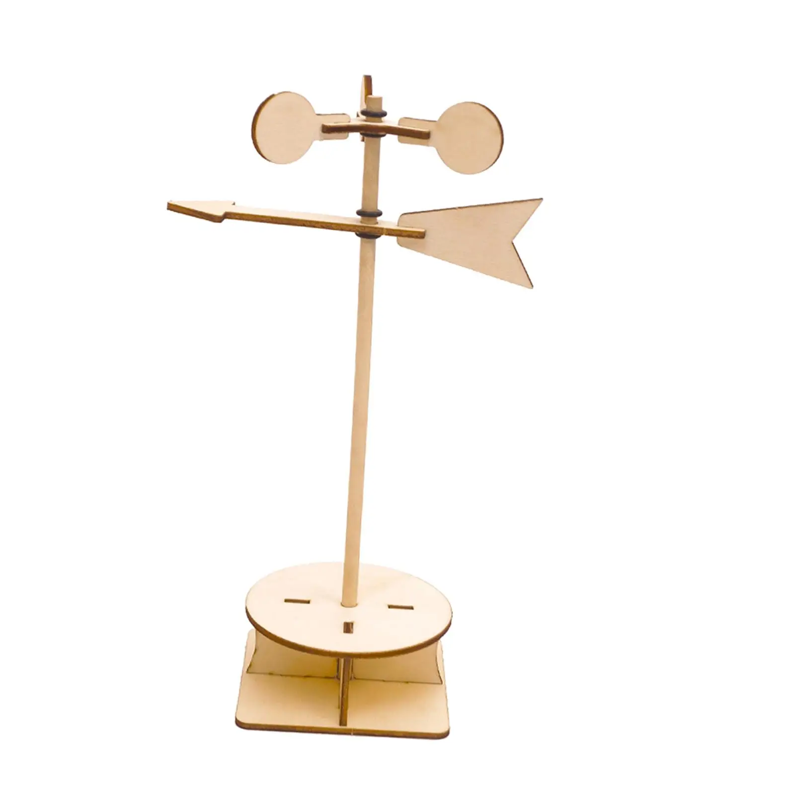 

Wind Vane DIY Wooden Building Kit Experiment Equipment for Developmental Skills and Learning Minds Teaching Aid Functional