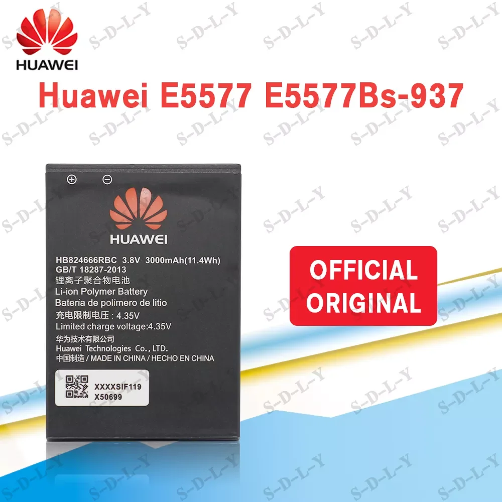 

2023NEW 100% Orginal Hua Wei HB824666RBC Battery Real Capacity 3000mAh For Huawei E5577 E5577Bs-937 E5577s-321 WIFI Router