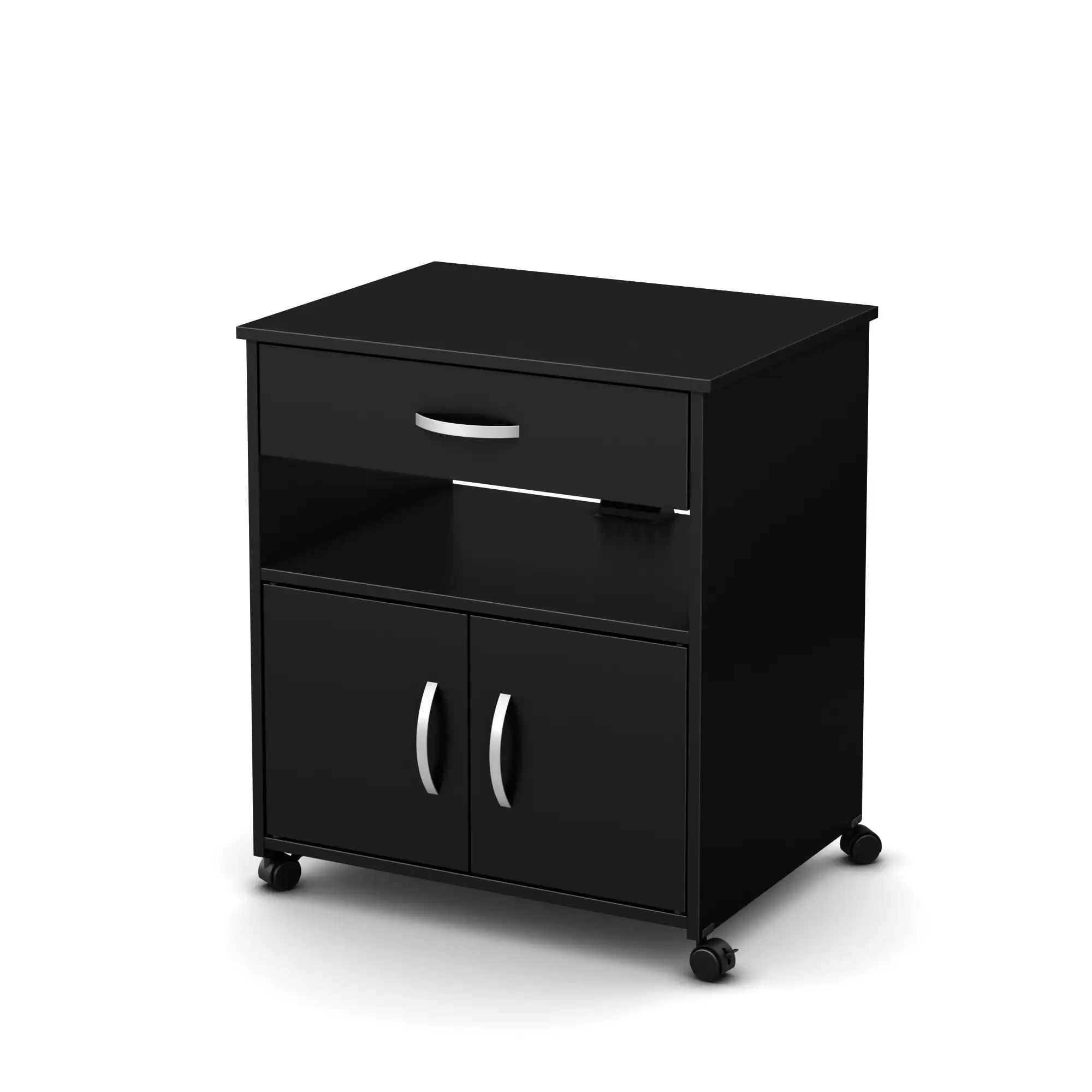 

South Shore Smart Basics Microwave Cart on Wheels, Multiple Finishes