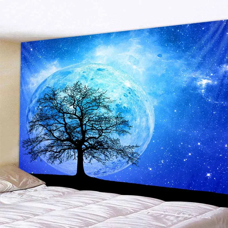 

Forest night sky tapestry starry sky wall hanging bohemian home room decoration psychedelic scene wall decoration hippie sheets