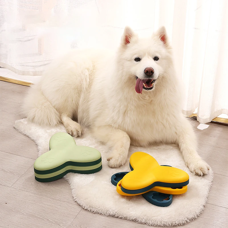 

Dog Puzzle Toys Slow Feeder Educational Toy Turntable Bone Interactive Food Bowl Slowly Eating Bowl Pet Cat Dogs Training Game