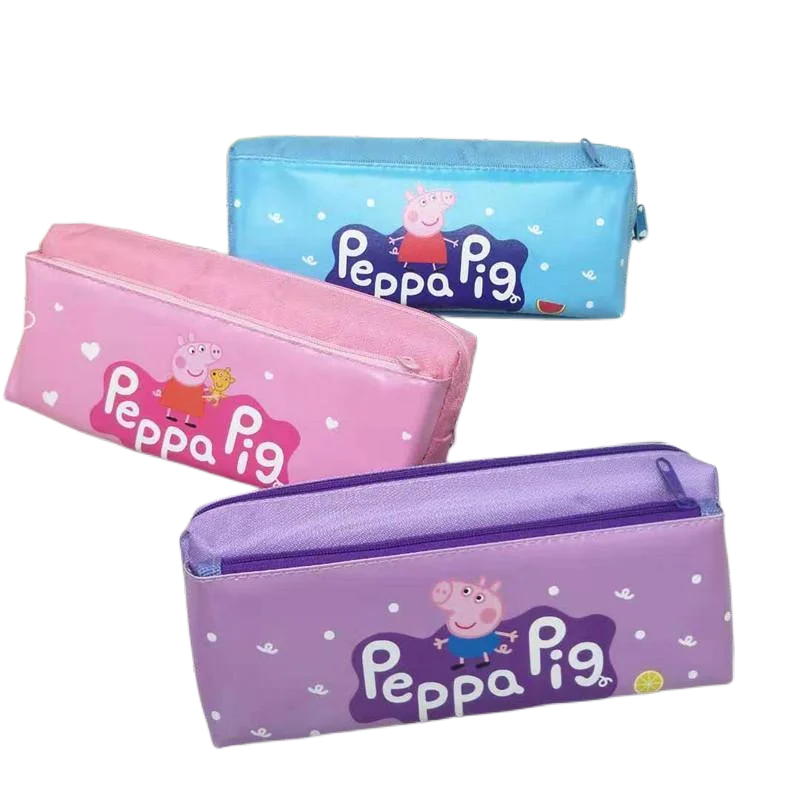 

Peppa Pig George Pig New Anime Peripheral Kawaii Cute Cartoon Pen Case Creative Pencil Box Storage Bag Festival Gift Wholesale