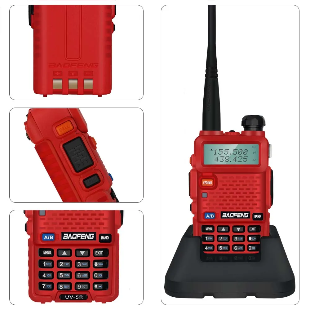 Baofeng UV-5R Walkie Talkie Two Way Radio UV 5R Powerful Amateur Ham CB Radio Station UV5R Dual Band Transceiver 10km Intercom