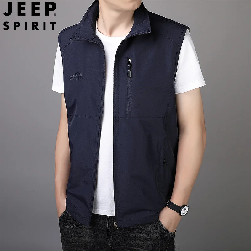 Мужской спортивный жилет JEEP SPIRIT повседневный легкий Свободный без рукавов