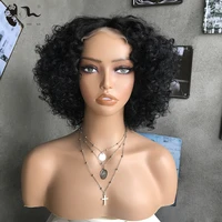44 t part lace front wigs synthetic mixed protein filament blend hair wig kinky curly 8 inches cosplay wig for black women