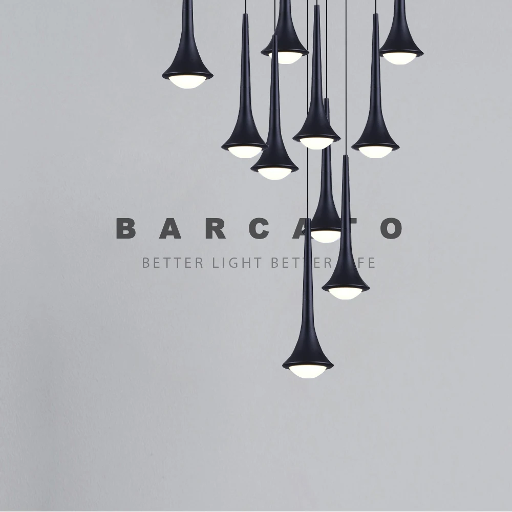 Современные подвесные светильники для лестницы светодиодные лампы украшения