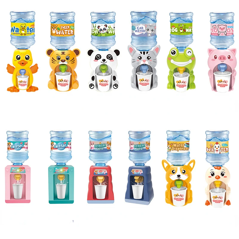 

Mini Fun Water Dispenser Toys Kawaii Mini Simulation Electric Sound Light Kitchen Play House Cute Drinking Machine for Baby Kids