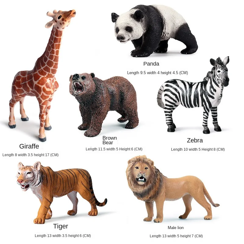 Имитация реалистичных диких животных в лесу фигурки модель экшн-модель твердый