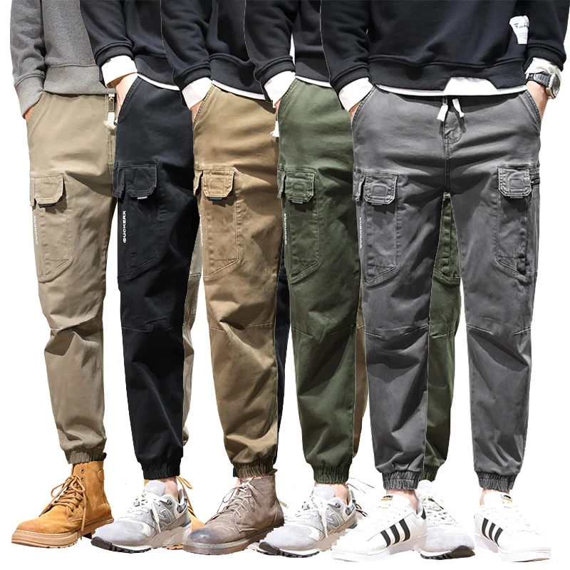Streetwear Fashion Men Jeans Multi Pockets Designer Loose Fit Casual Cargo Pants Hombre Hip Hop Joggers Men Wide Leg Trousers