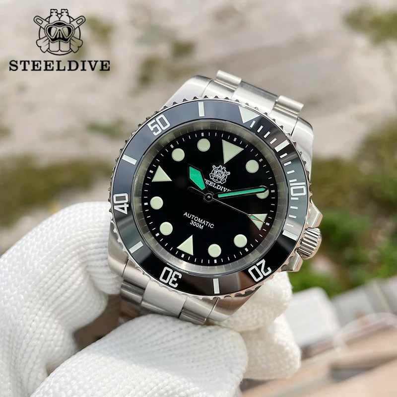 

STEELDIVE SD1955 41MM Mens Dive Watches Sapphire crystal Sport Men NH35 Automatic Mechanical Watch 300m Waterproof New Man Watch