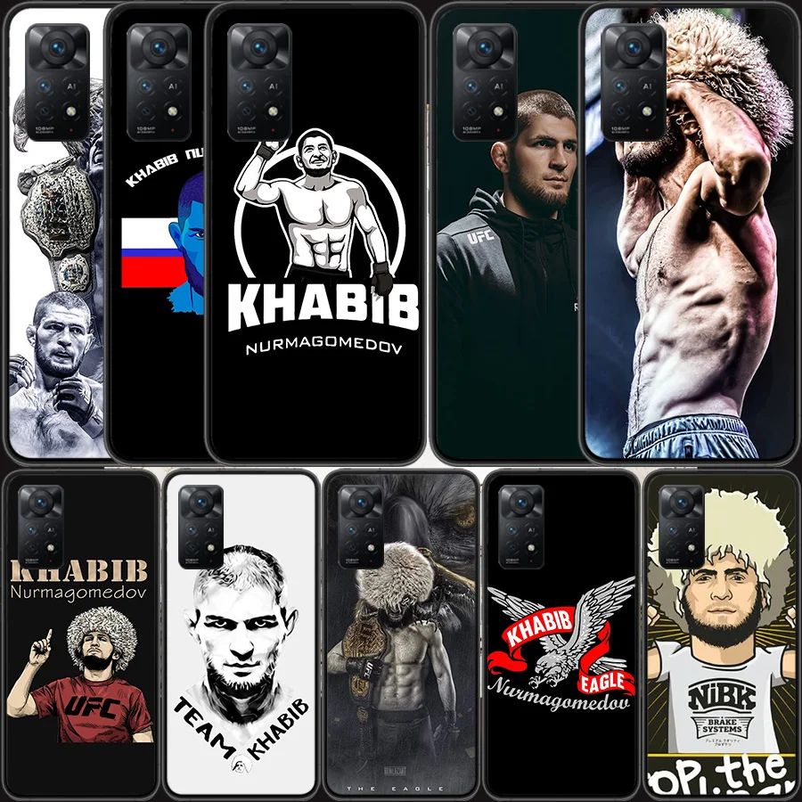 

Khabib Nurmagomedov Phone Case For Xiaomi Redmi Note 11 Pro 11E 11S 4G 11T 10 10S 9 9S 9T 5G 8 8T 7 6 5 4 4X Cover Shell Coque