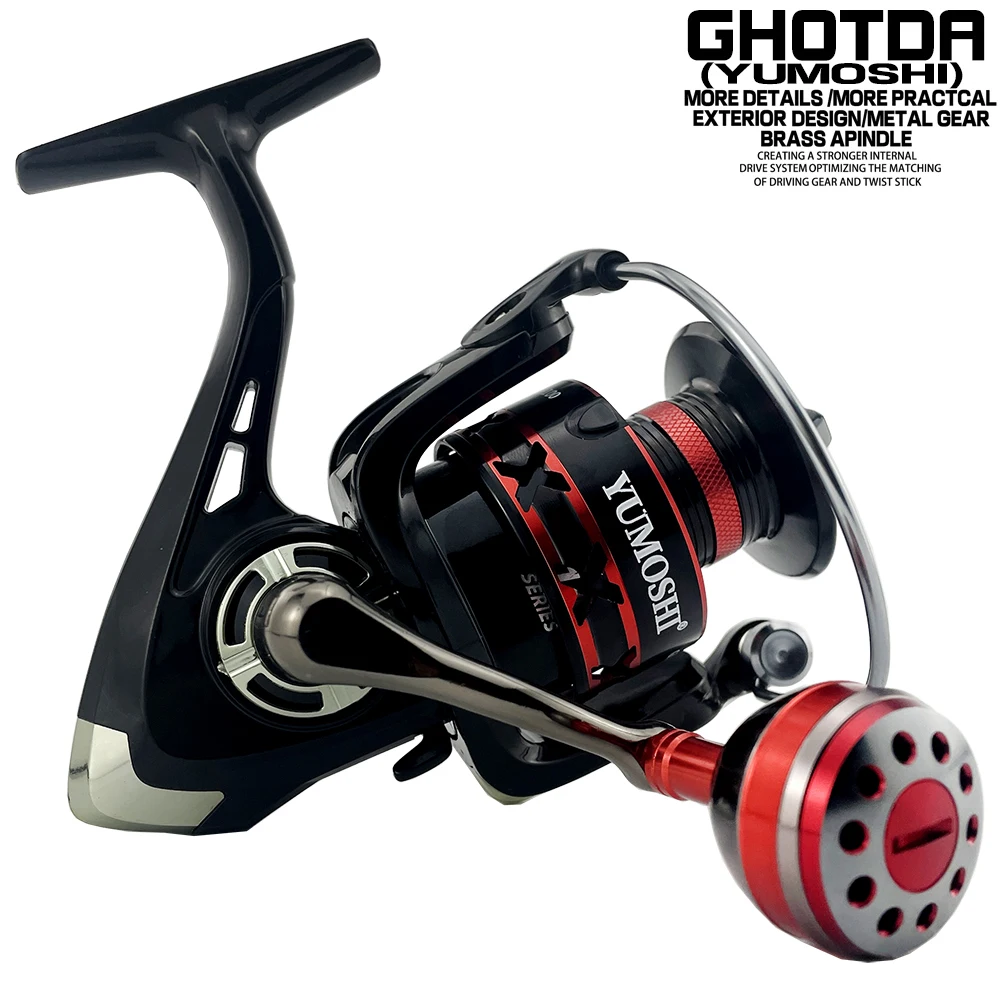 

GHOTDA 2000-7000Series Gear Ratio 5.2:1 Spinning Reel Metal Reel Grips Telescopic Rod Fishing Reel Fast Fishing Reel