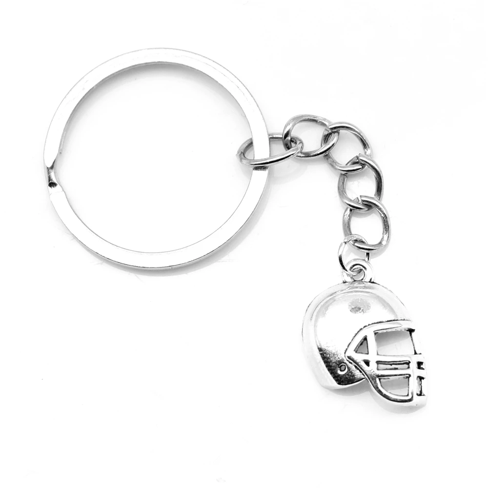 

1pcs Antique Silver Color 14x20mm Helmet Keychain Handmade Jewerly Diy