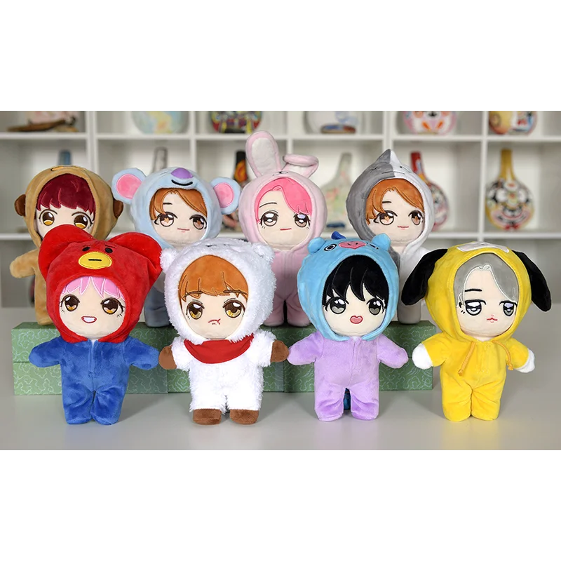 

20 см Kpop плюшевая нарядная кукла знаменитости Звезда Мультфильм изображение мягкая игрушка V Jin Jung Kook JiMin Nam-joon Kim J-Hope SUGA подарок фаната