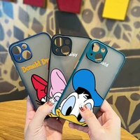 donald duck disney anime for apple iphone 13 12 11 mini xs xr x pro max 8 7 6 plus frosted translucent matte cover phone case