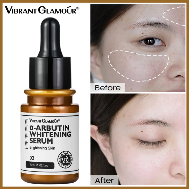 

VIBRANT GLAMOUR Arbutin Whitening Serum Remove Dark Spots Facial Essence Improve Dullness Acne Marks Removal Brighten Skin Care