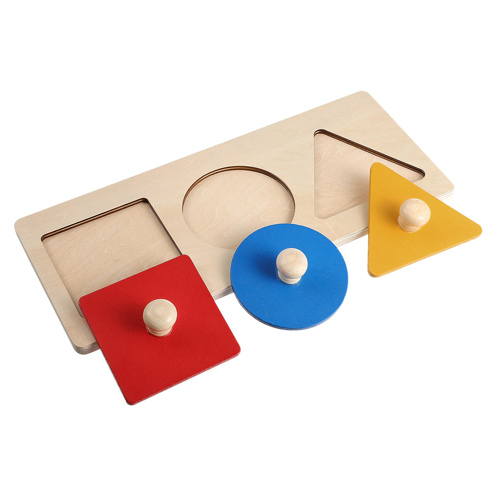 

Детская деревянная Геометрическая панельная головоломка, подарок для дошкольного возраста, для сенсорного обучения, распознавание цветов и форм, математика