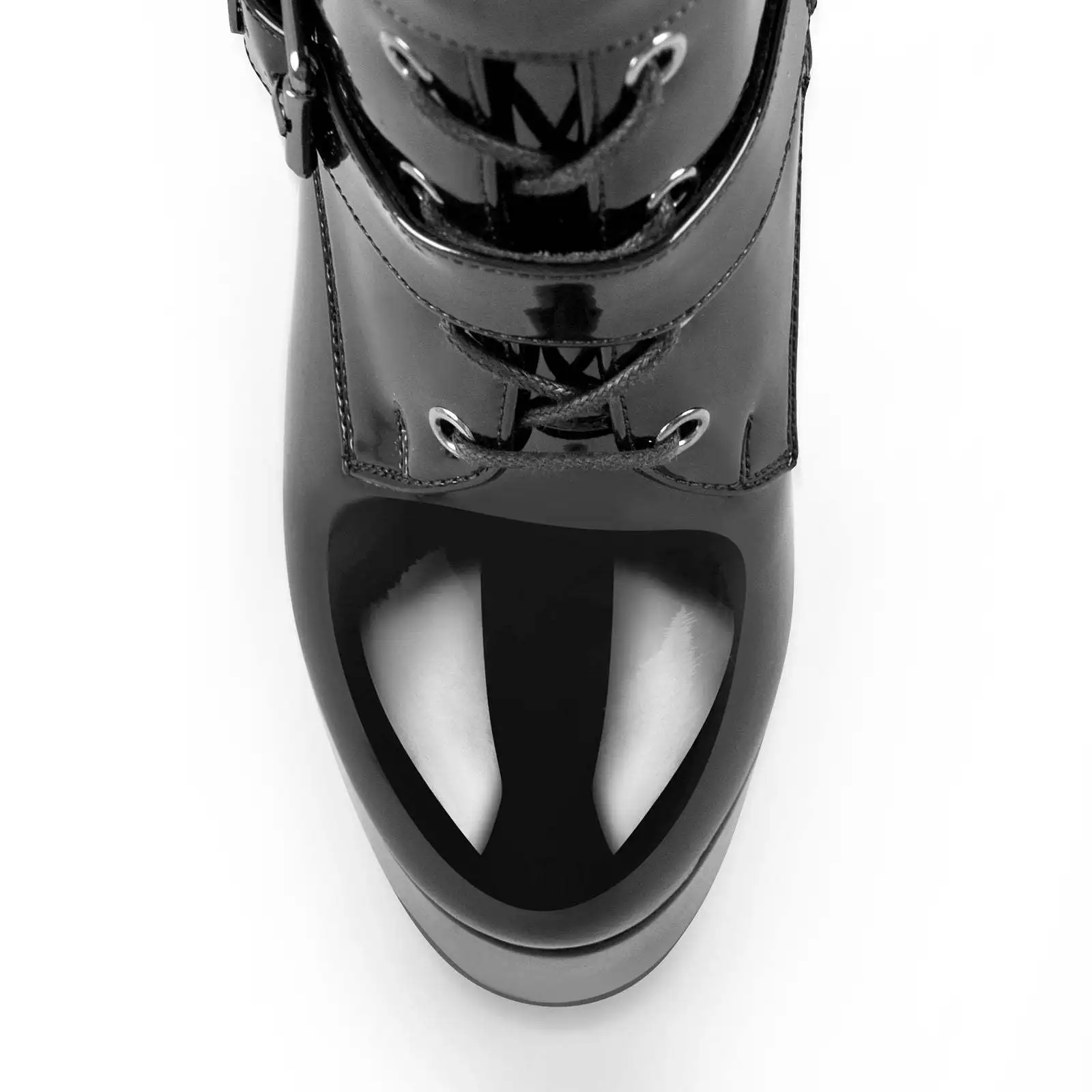 Super High Heels Strap Boots Waterproof Platform Thick Bottom Thin Heel Boots Nightclub Sexy Women's Belt Buckle Long Boots