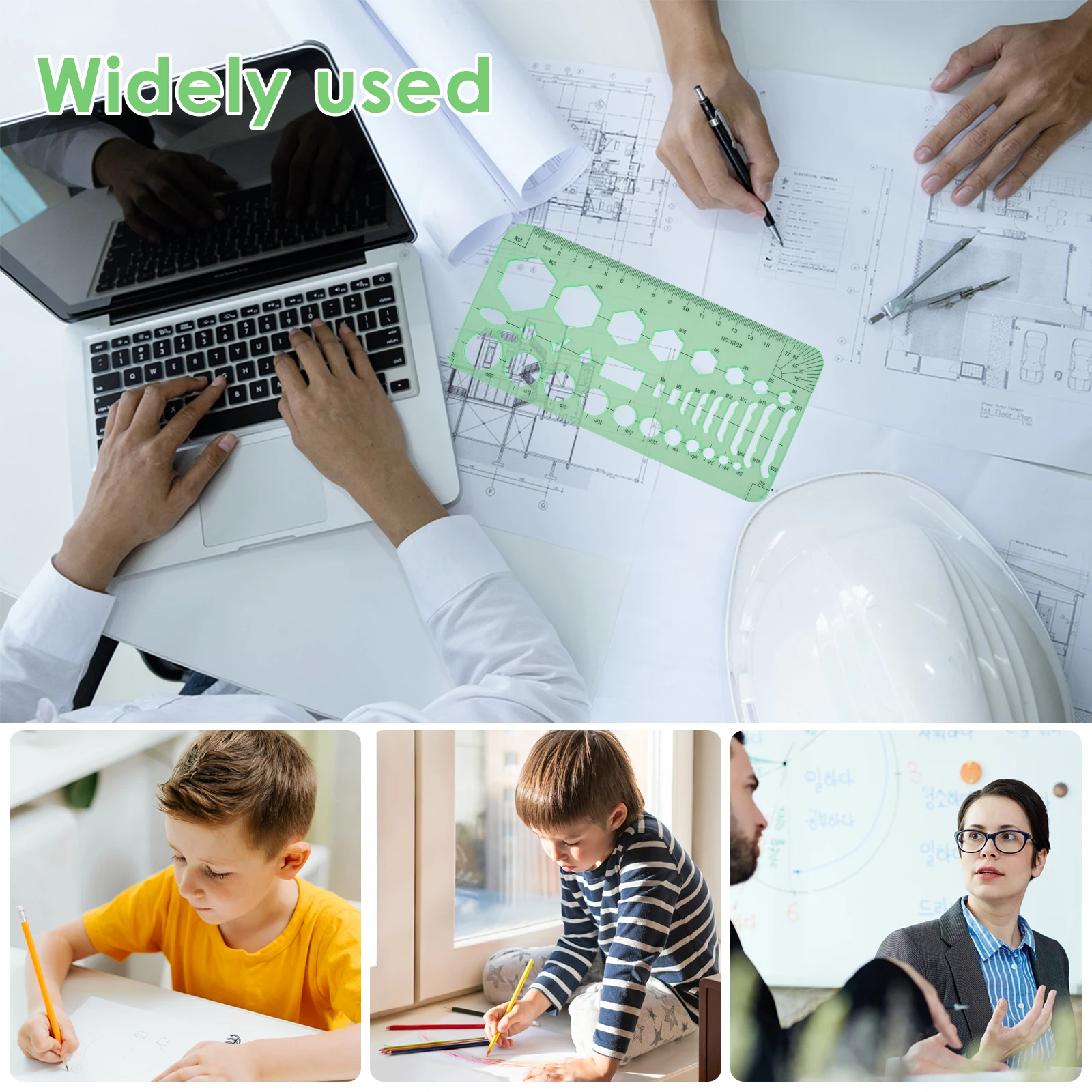 Набор Из 11 Шаблонов Для Измерения Геометрических Узоров Рисования