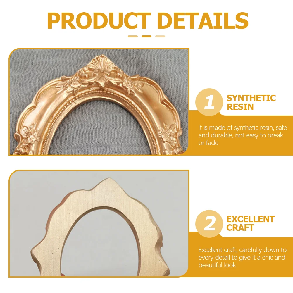 5 шт. мини фоторамка фото орнамент декор игрушка настольная синтетическая смола