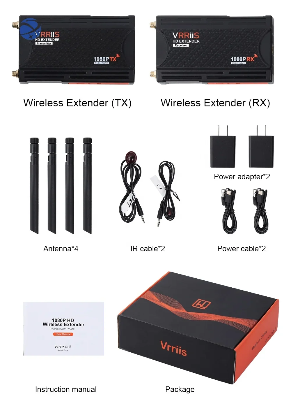 1080P HDMI Беспроводной видеопередатчик и приемник 820FT/250 метров Передатчик