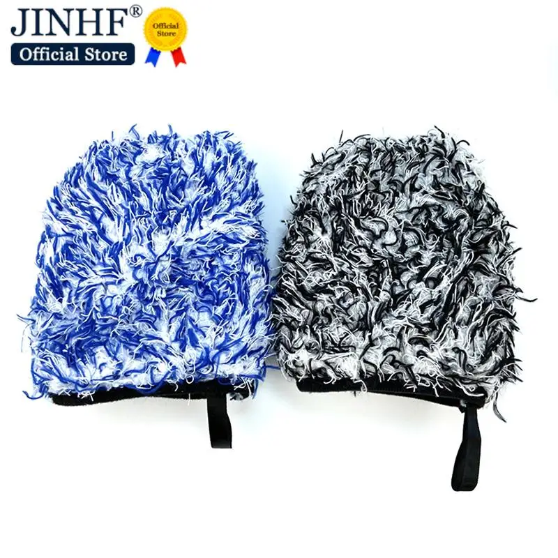 

1PC Car Wash Gloves Two-sided Microfiber Wheel Detailer Wash Glove Super Soft Long Hair Car Detailing Pocket Mitt