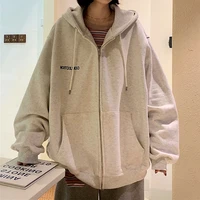 oversized hoodies womens zipper fashion korean hooded jacket spring and autumn long sleeve pullover