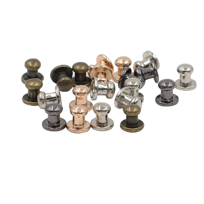 

6*8 мм, 100 шт., круглые конусные металлические шпильки с отверткой, заклепки для кожгалантереи, зеркальные панковские пятна