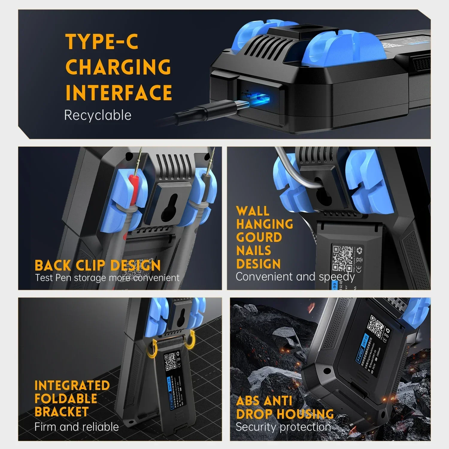 Умный Профессиональный цифровой тестер напряжения и тока 9999 отсчетов 1000 В 10 А