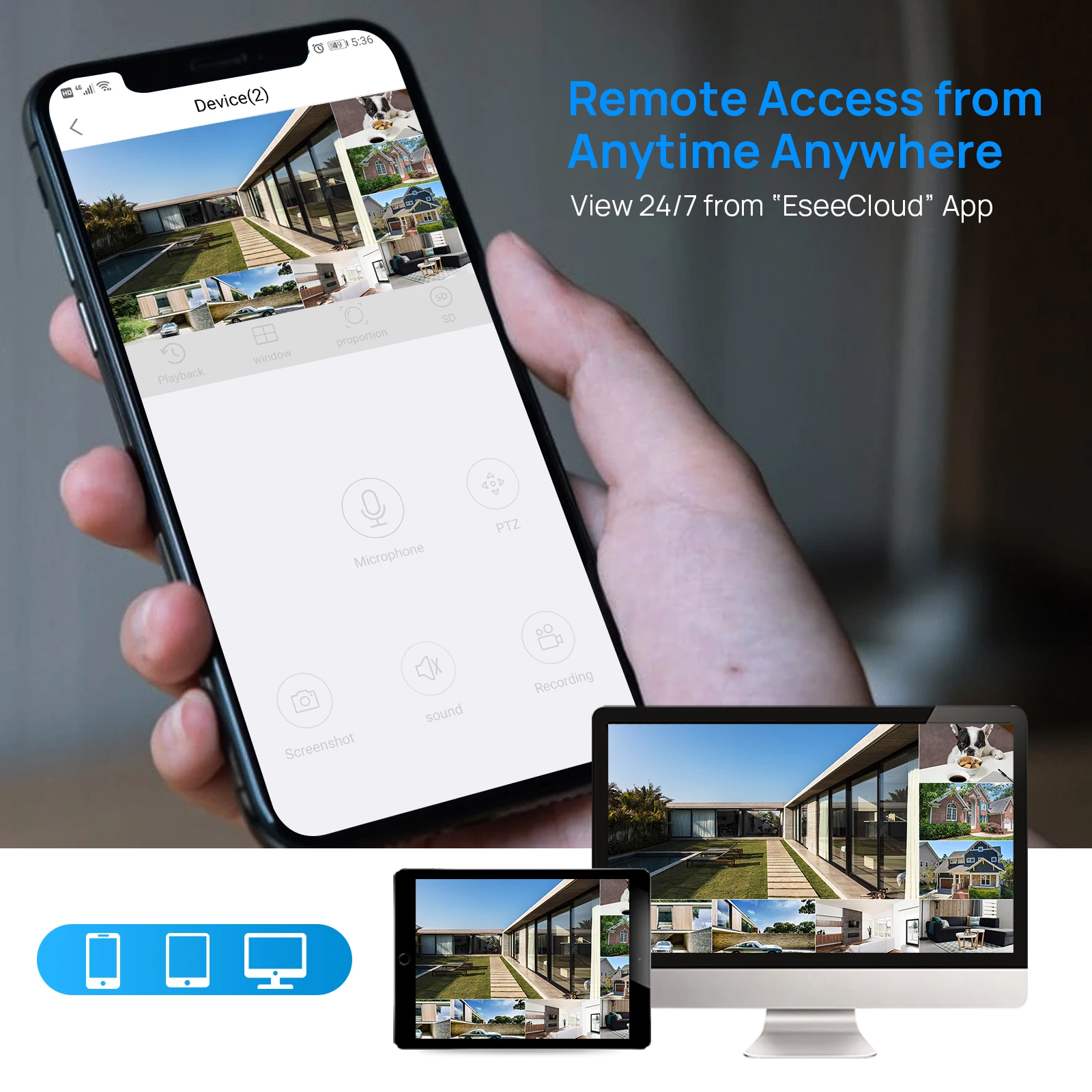 Беспроводная система видеонаблюдения Hiseeu 3 Мп 2-полосная аудиосвязь для IP-камер