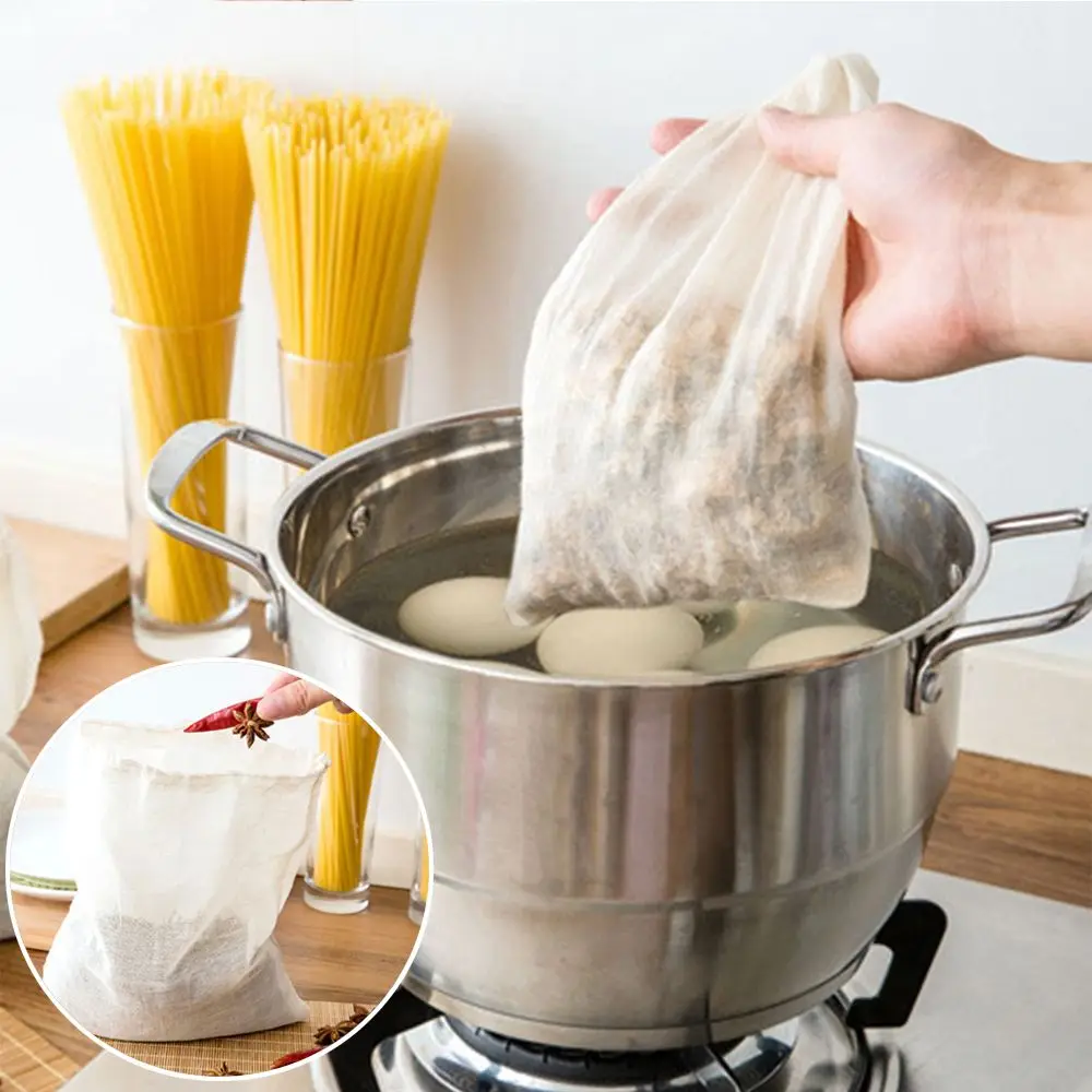 

1/3/5PCS Food Special Cooking Food Colander Slag Bags Strainer Mesh Cotton Filter Bag Nut Milk Wine Strainer