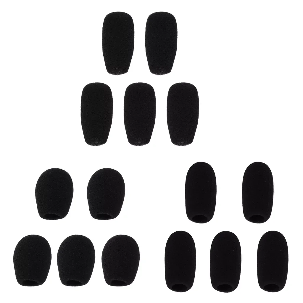 

Pieces Black Microphone Mic Sponge Windshields Wind Muffs Covers for Meeting Conference Gooseneck Microphone Parts