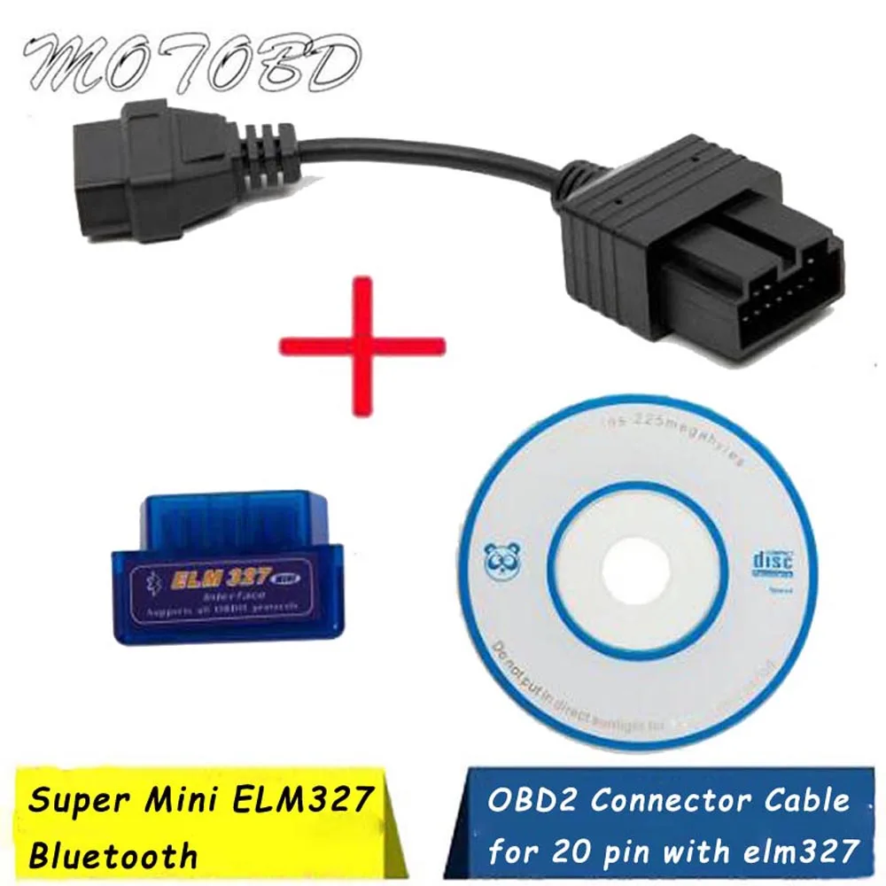 Mini ELM327 V2.1 Bluetooth OBD2 Соединительный кабель для Kia 20 pin Автомобильный сканер