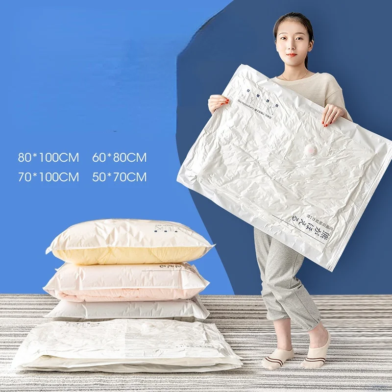 

Garment Vacuum Bag Quilt Finishing Storage Bag Sealed Dust-proof Compression Bag Convenient Storage Bag Without Air Pump