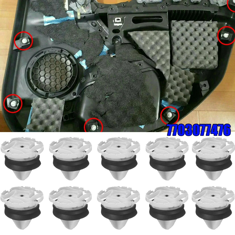 

10 шт. зажимы для обшивки внутренней дверной карты для Renault Megane 2 3 Samsung Laguna Peugeot 208 308 508 Citroen DS4 DS5 7703077476