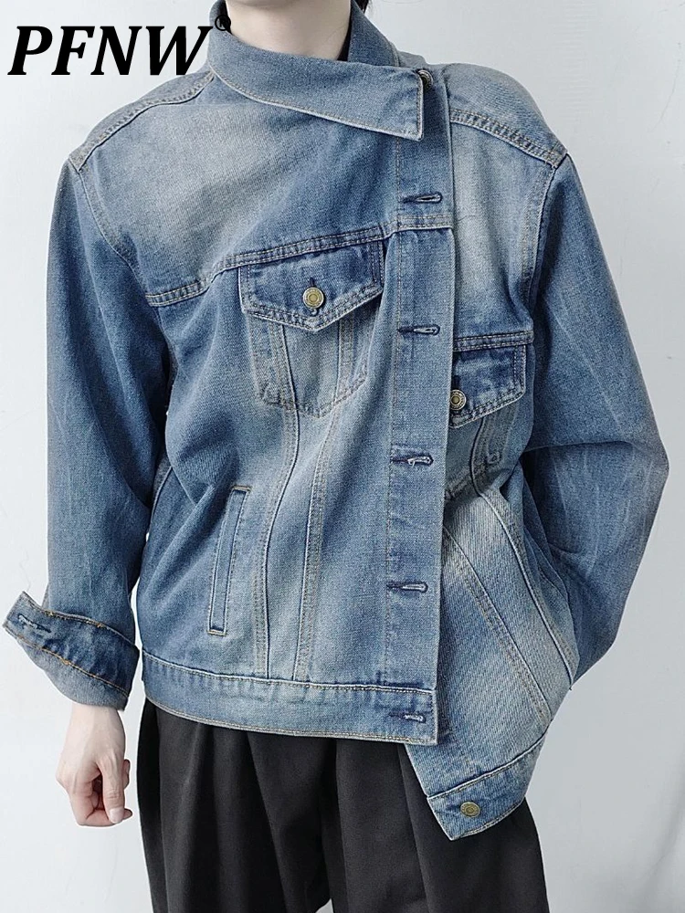 

Мужская джинсовая куртка PFNW, асимметричная джинсовая куртка с асимметричным дизайном, новинка осенне-зимнего сезона 2023